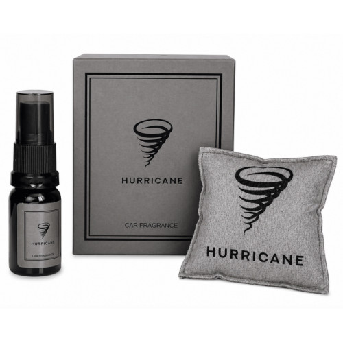 Аромасаше для авто HURRICANE GRAY з флаконом, 10 мл